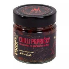 Chilli papričky v olivovém oleji a bylinách